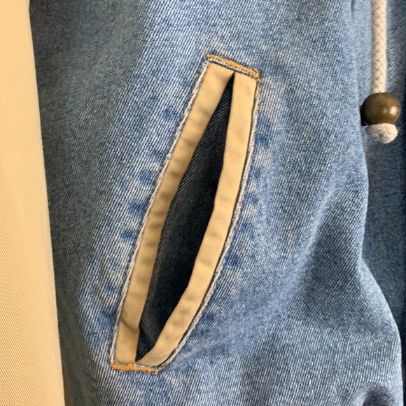 Vintage Mickey Mouse Small Denim Jacket Hooded The Disney Store Lined Preowned - Picture 6 of 9